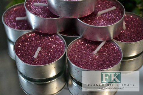 brokatowe TEALIGHT ! KPL. 8 SZT. RÓŻOWE ŚWIECZKI PODGRZEWACZE TEALIGHTY CANDLE brokatowe TEALIGHT ! KPL. 8 SZT. RÓŻOWE ŚWIECZKI PODGRZEWACZE TEALIGHTY CANDLE