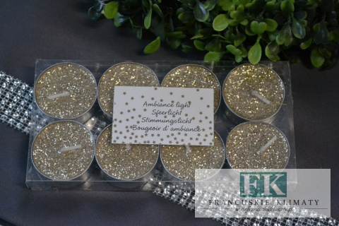 brokatowe TEALIGHT ! KPL. 8 SZT.ZŁOTE ŚWIECZKI PODGRZEWACZE TEALIGHTY CANDLE brokatowe TEALIGHT ! KPL. 8 SZT.ZŁOTE ŚWIECZKI PODGRZEWACZE TEALIGHTY CANDLE