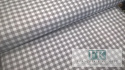 MATERIAŁ TKANINA OBRUSY ZASŁONY KRATKA SZARA BIAŁA 1X1 SZER 170 CM