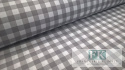 MATERIAŁ TKANINA OBRUSY ZASŁONY KRATKA SZARA BIAŁA 1X1 SZER 170 CM