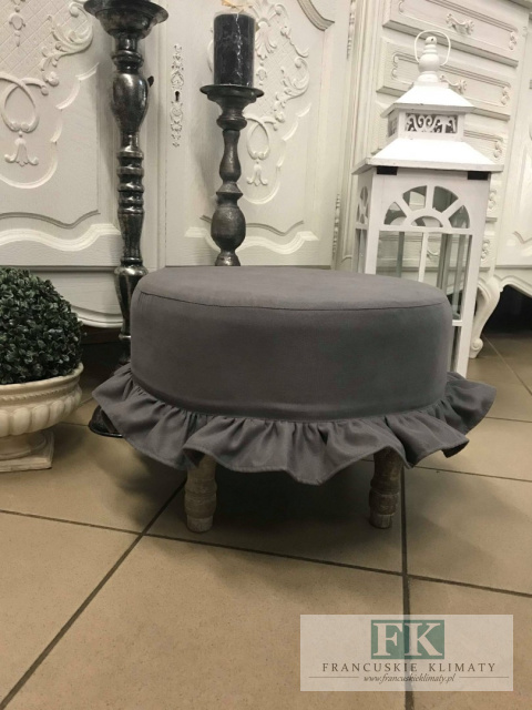 POKROWIEC FALBANY NA PUF FI 40 CM STYL FRANCUSKI ANGIELSKI PROWANSALSKIM