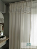 ZASŁONA bawełna /koronka W STYLU PROWENSALSKIM , FRANCUSKIM , SHABBY
