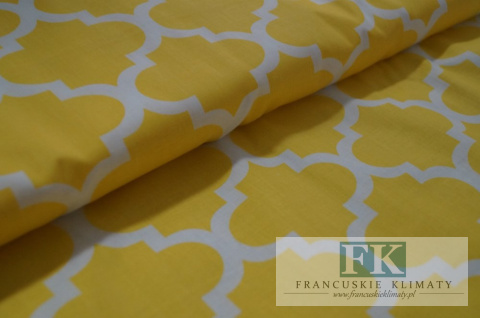 TKANINA BAWEŁNIANA , BAWEŁNA 100% , s0zer 160 CM MAROKO ŻÓŁTE