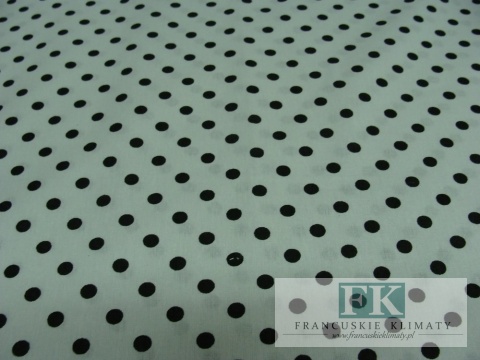 TKANINA BAWEŁNIANA , BAWEŁNA 100% , s0zer 160 CM KROPKI CZARNE