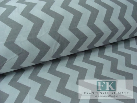 TKANINA BAWEŁNIANA , BAWEŁNA 100% , s0zer 160 CM ZYGZAK SZARY