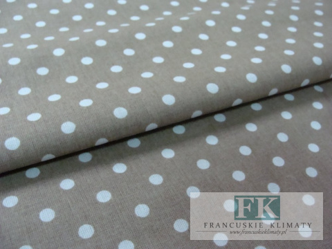 TKANINA BAWEŁNIANA , BAWEŁNA 100% , szer 160 CM KROPKI KAWOWE