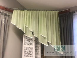 FIRANA 400X160 KOLOR PISTACJA WOAL PASY WZÓR