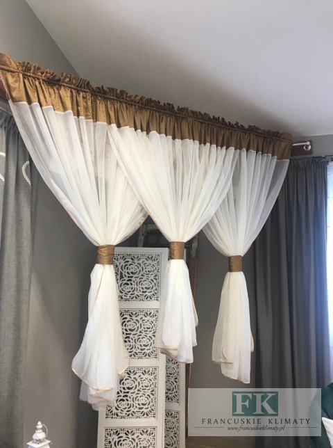 FIRANA 400X160 WOAL KREM TAFTA KLEPSYDRY GLAMOUR