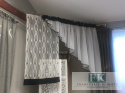 FIRANA SKOS + PANEL KRESZ ORAGNZA SREBRO GLAMOUR TAFTA CZARNA