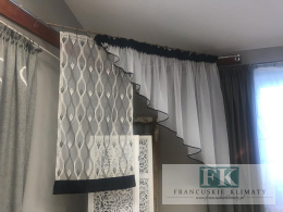 FIRANA SKOS + PANEL KRESZ ORAGNZA SREBRO GLAMOUR TAFTA CZARNA