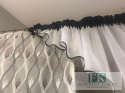 FIRANA SKOS + PANEL KRESZ ORAGNZA SREBRO GLAMOUR TAFTA CZARNA