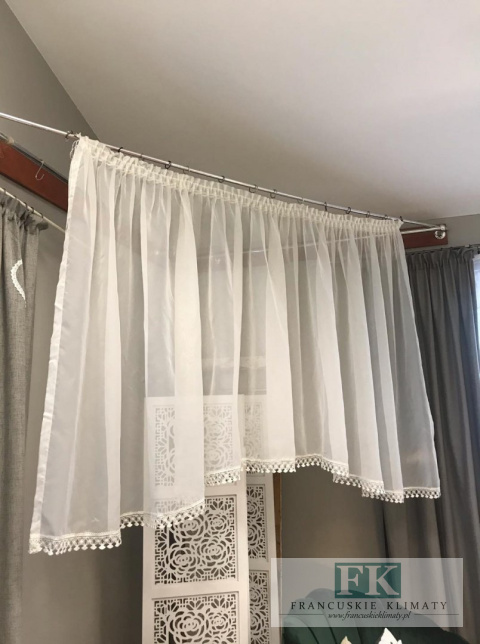 PRZEPIĘKNA FIRANKA WOAL KREM 145X400 GIPIURA