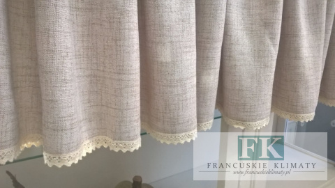 LAMBREKIN ZAZDROSTKA NATURA PROWANSJA SHABBY CHIC VINTAGE KORONKA 250/55