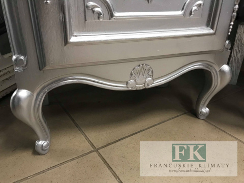 SREBRNY FRANCUSKI ZEGAR - KREDENS DĘBOWY 218 CM GLAMOUR , HAMPTON SREBRNY FRANCUSKI ZEGAR - KREDENS DĘBOWY 218 CM GLAMOUR , HAMPTON