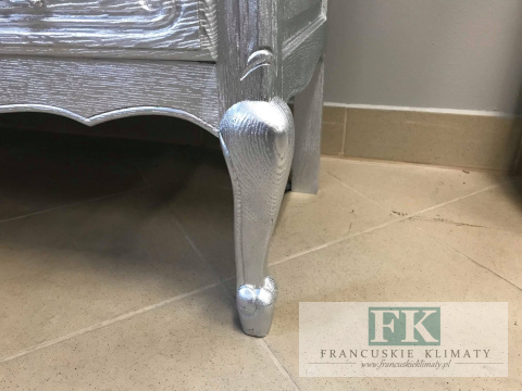 SREBRNY FRANCUSKI ZEGAR - KREDENS DĘBOWY 218 CM GLAMOUR , HAMPTON SREBRNY FRANCUSKI ZEGAR - KREDENS DĘBOWY 218 CM GLAMOUR , HAMPTON