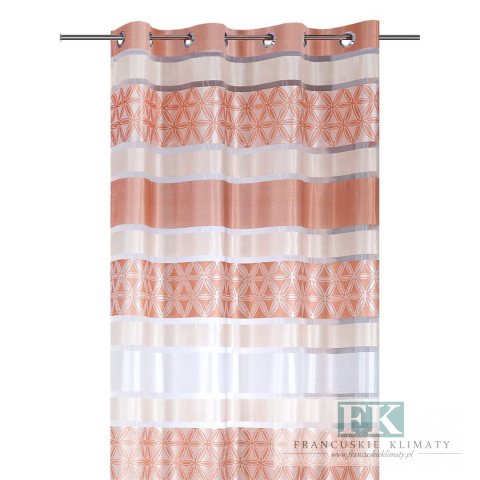 ZASŁONA 140X250 BEŻOWE KWIATY STYL RETRO VINTAGE
