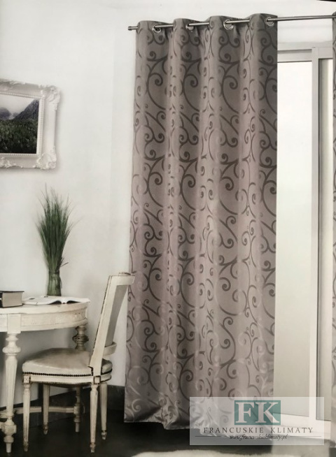 ZASŁONA ORNAMENTY 135X240 STYL FRANCUSKI VINATGE GLAMOUR
