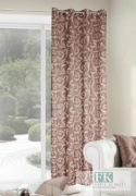 ZASŁONY BRĄZOWE ORNAMENTY 140X250 STYL FRANCUSKI VINATGE RETRO