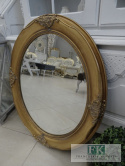 LUSTRO OWALNE ZŁOTE 75 cm W STYLU FRANCUSKIM , PROWANSALSKI LUSTRO OWALNE ZŁOTE 75 cm W STYLU FRANCUSKIM , PROWANSALSKI