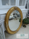 LUSTRO OWALNE ZŁOTE 75 cm W STYLU FRANCUSKIM , PROWANSALSKI LUSTRO OWALNE ZŁOTE 75 cm W STYLU FRANCUSKIM , PROWANSALSKI