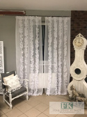 FIRANA BOK FALBANY PIONOWE , BATYST W STYLU PROWENSALSKIM , FRANCUSKIM , SHABBY