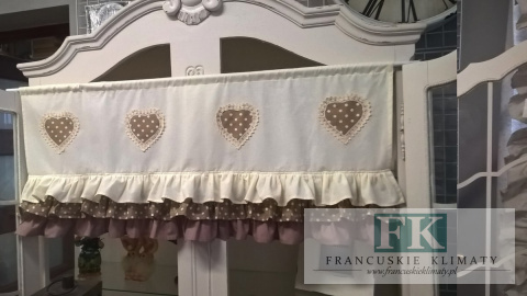 ZAZDROSTKA ZAZDROSKA SZYTA 3 FALBANKI SERCE KORONKA BAWEŁNA 40/100 KREM KAWA SHABBY PROWANSJA VINTAGE ZAZDROSTKA ZAZDROSKA SZYTA 3 FALBANKI SERCE KORONKA BAWEŁNA 40/100 KREM KAWA SHABBY PROWANSJA VINTAGE