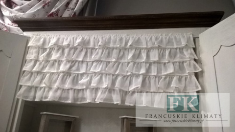 ZAZDROSTKA 100/45 LAMBREKIN 5 FALBAN BATYST , PROWANSJA SHABBY CHIC VINTAGE , RETRO