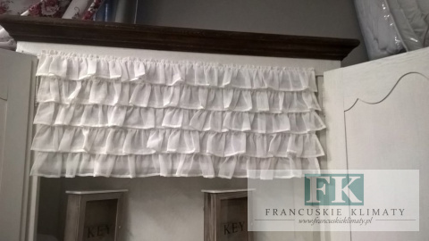 ZAZDROSTKA 100/45 LAMBREKIN 5 FALBAN BATYST , PROWANSJA SHABBY CHIC VINTAGE , RETRO