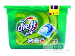 DREFT 3in1 PODS 16 PRAŃ 425G KAPSUŁKI DO PRANIA ORYGINALANA CHEMIA NIEMIECKA