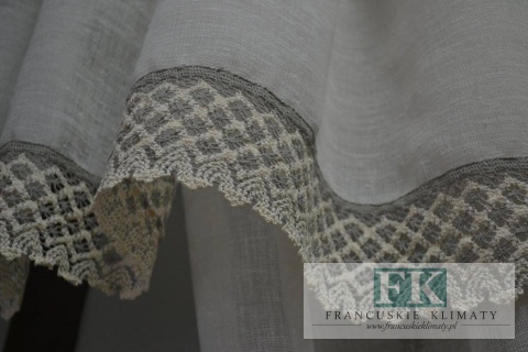 KPL NATURA KORONKA LAMBREKIN BOKI WIĄZANIA , PROWANSSJA , SHABBY CHIC , VINTAGE , RETRO