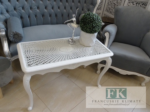 FRANCUSKI STOLIK KAWOWY LUDWIK RATTAN W STYLU PROWANSALSKIM , FRANCUSKIM , SHABBY, CHIC , VINTAGE. FRANCUSKI STOLIK KAWOWY LUDWIK RATTAN W STYLU PROWANSALSKIM , FRANCUSKIM , SHABBY, CHIC , VINTAGE.