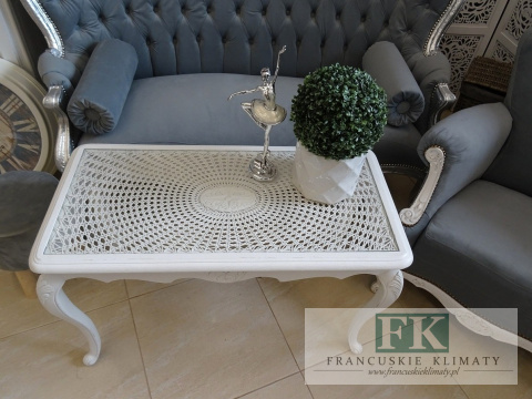 FRANCUSKI STOLIK KAWOWY LUDWIK RATTAN W STYLU PROWANSALSKIM , FRANCUSKIM , SHABBY, CHIC , VINTAGE. FRANCUSKI STOLIK KAWOWY LUDWIK RATTAN W STYLU PROWANSALSKIM , FRANCUSKIM , SHABBY, CHIC , VINTAGE.