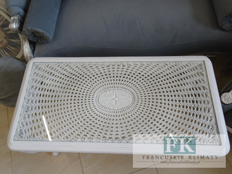 FRANCUSKI STOLIK KAWOWY LUDWIK RATTAN W STYLU PROWANSALSKIM , FRANCUSKIM , SHABBY, CHIC , VINTAGE. FRANCUSKI STOLIK KAWOWY LUDWIK RATTAN W STYLU PROWANSALSKIM , FRANCUSKIM , SHABBY, CHIC , VINTAGE.