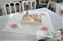 BIEŻNIK SERWETKA Z KOLEKCJI CZERWONE SERCE 85X85 PROWANSJA SHABBY CHIC VINTAGE LOFT