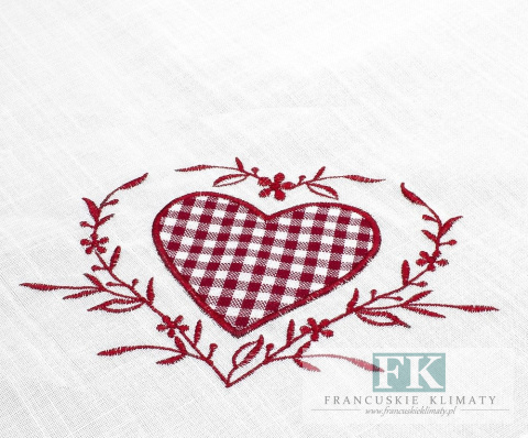 KOSZYK NA PIECZYWO Z KOLEKCJI CZERWONE SERCE PROWANSJA SHABBY FRANCJA
