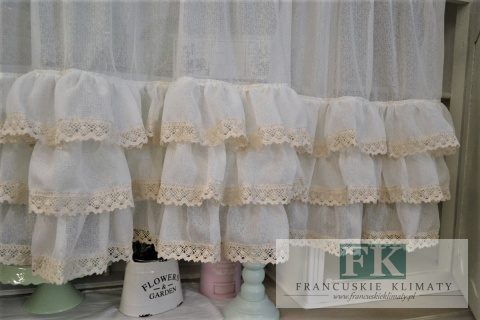 LAMBREKIN , ZAZDROSTKA 3 FALBANY , BATYST , ETAMINA W STYLU RETRO , VINTAGE , PROWENSALSKIM , FRANCUSKIM , SHABBY LAMBREKIN , ZAZDROSTKA 3 FALBANY , BATYST , ETAMINA W STYLU RETRO , VINTAGE , PROWENSALSKIM , FRANCUSKIM , SHABBY