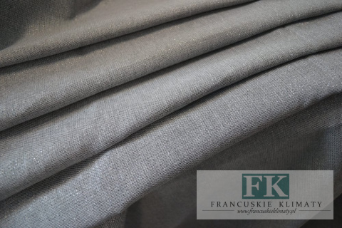 MATERIAŁ TKANINA DEKORACYJNA ZASŁONOWA OBRUSOWA 185 CM SZER , BRYLANT STAL SZARY