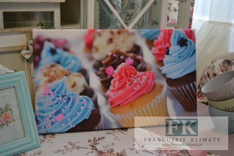 OBRAZ NA PŁÓTNIE 30X50 MUFFINKI BABECZKI