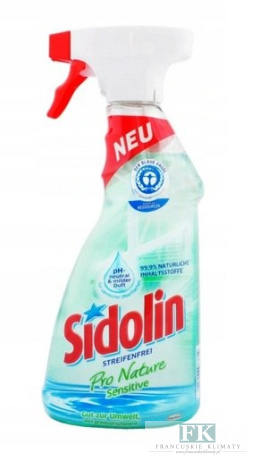 SIDOLIN PRO NATURE 500 ML PŁYN DO SZYB ORYGINALNA CHEMIA NIEMIECKA