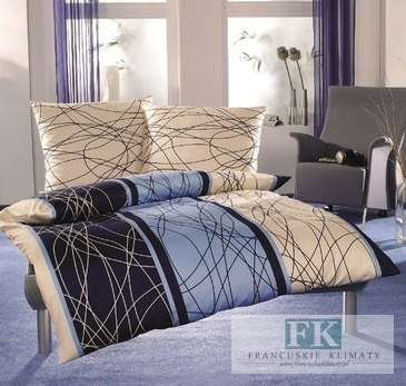 POŚCIEL 160X200 ZYGZAKI 100% BAWEŁNA