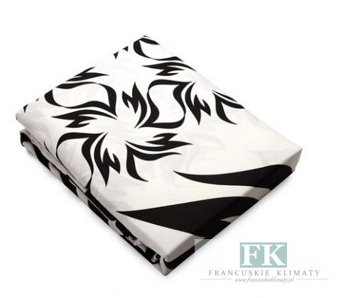 POŚCIEL BIEL-CZERŃ 160X200 100% BAWEŁNA SATYNOWA