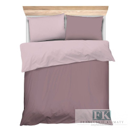 POŚCIEL DWUSTRONNA COLOUR ROSE 160X200 100% BAWEŁNA SATYNOWA