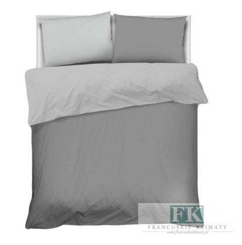 POŚCIEL DWUSTRONNA COLOUR GREY 1600X200 100% BAWEŁNA SATYNOWA