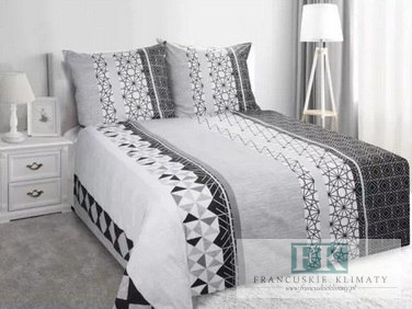 POŚCIEL GEO 220X200 100% BAWEŁNA SATYNOWA