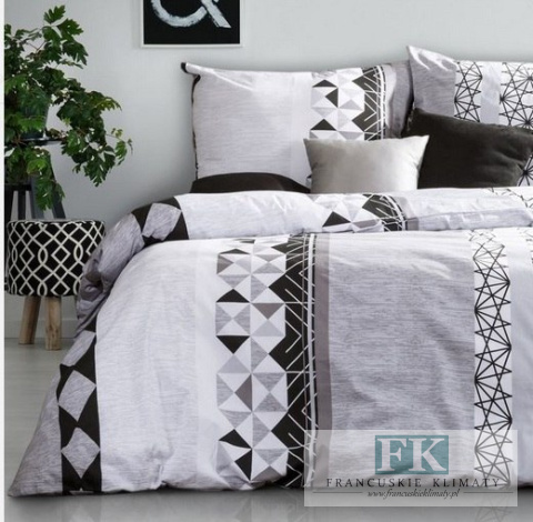 POŚCIEL GEO 220X200 100% BAWEŁNA SATYNOWA