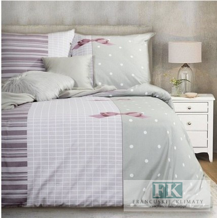 POŚCIEL KOKARDKI 220X200 100% BAWEŁNA SATYNOWA
