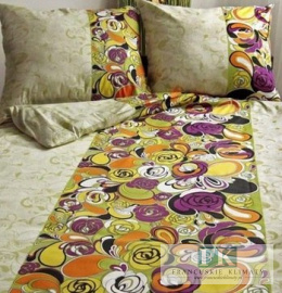 POŚCIEL KOLOROWE KWIATY 160X200 1005 BAWEŁNA