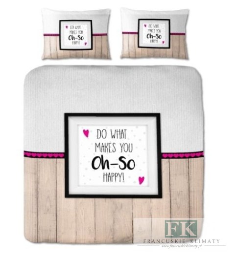 POŚCIEL OH SO HAPPY 160X200 100% BAWEŁNA POŚCIEL HOLENDERSKA