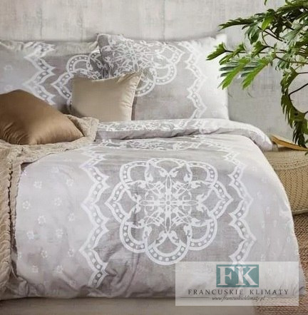POŚCIEL ORNAMENT 160X200 100% BAWEŁNA SATYNOWA