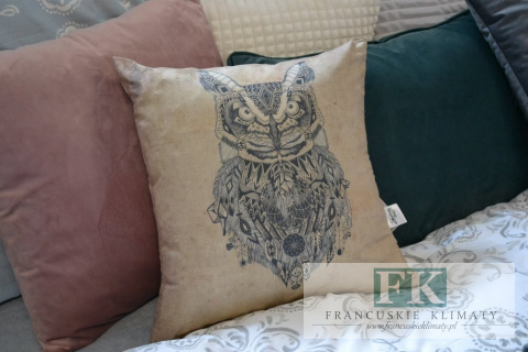 POSZEWKA DEKORACYJNA 40X40 SOWA BOHO